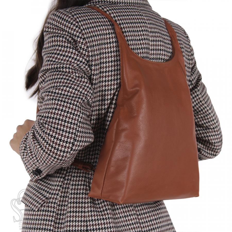 Рюкзак женский кожаный 9021VG brown Vitelli Grassi в Нижнем Новгороде