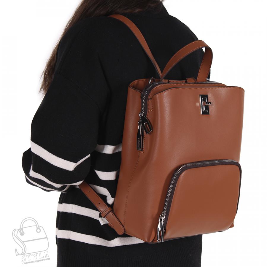 Рюкзак женский кожаный 726VG brown Vitelli Grassi в Нижнем Новгороде