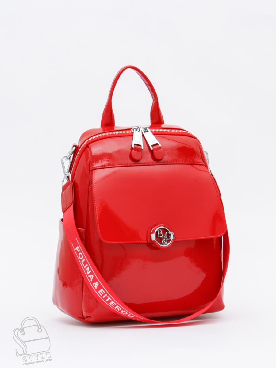 Рюкзак женский кожаный 21023-8 red  Polina&Eiterou в Нижнем Новгороде