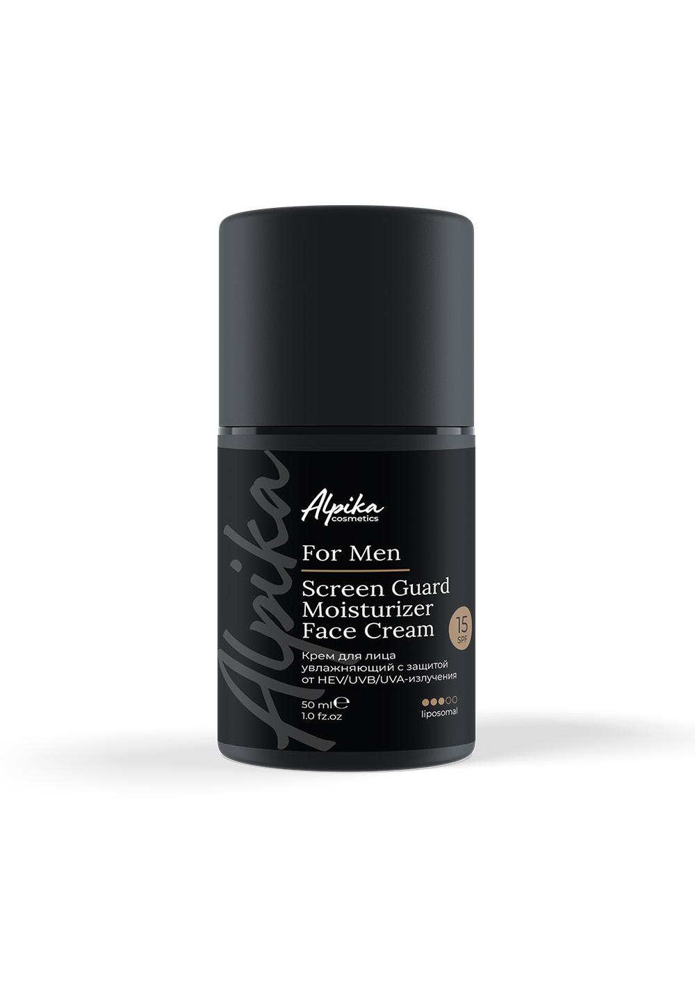 Альпика Крем для лица увлажняющий с защитой от HEV/UVB/UVA-излучения Screen Guard Moisturizer Face Cream SPF15 For Men, 50мл