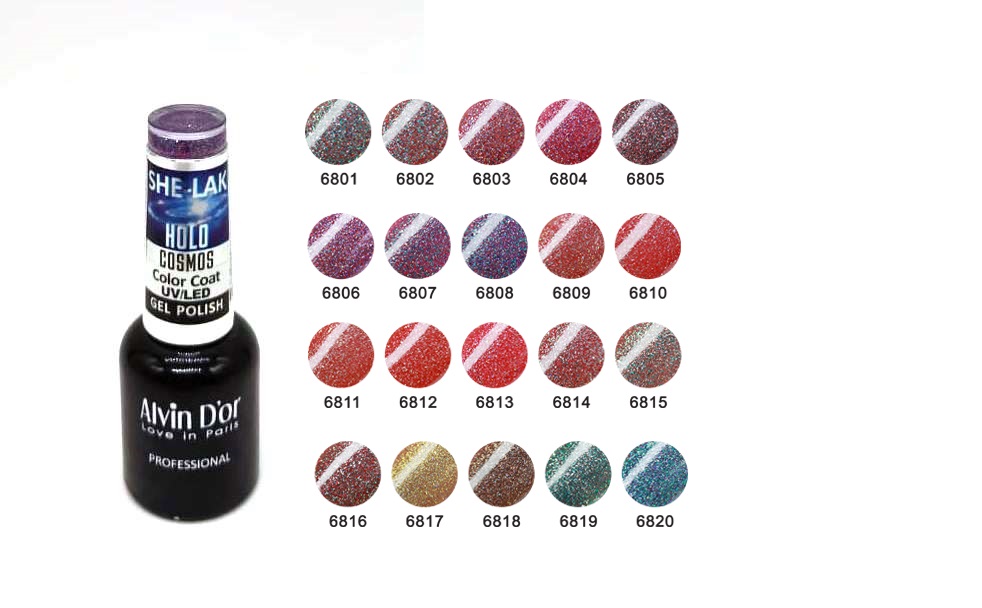 Alvin D`or ( ADN-68M ) Лак д/н HOLO COSMOS тон 6805 (8мл)