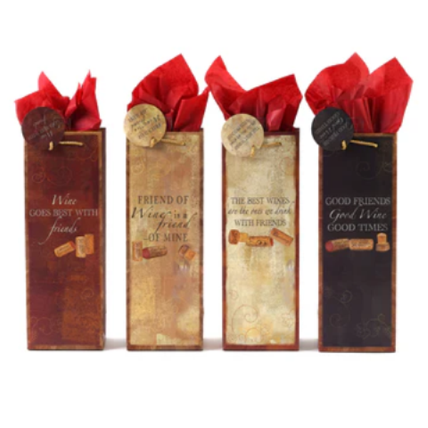 6344 Сумка подар.ламинир.mix В25, 406-410 (12,3*36,2*7,8) Под бутылкку *10