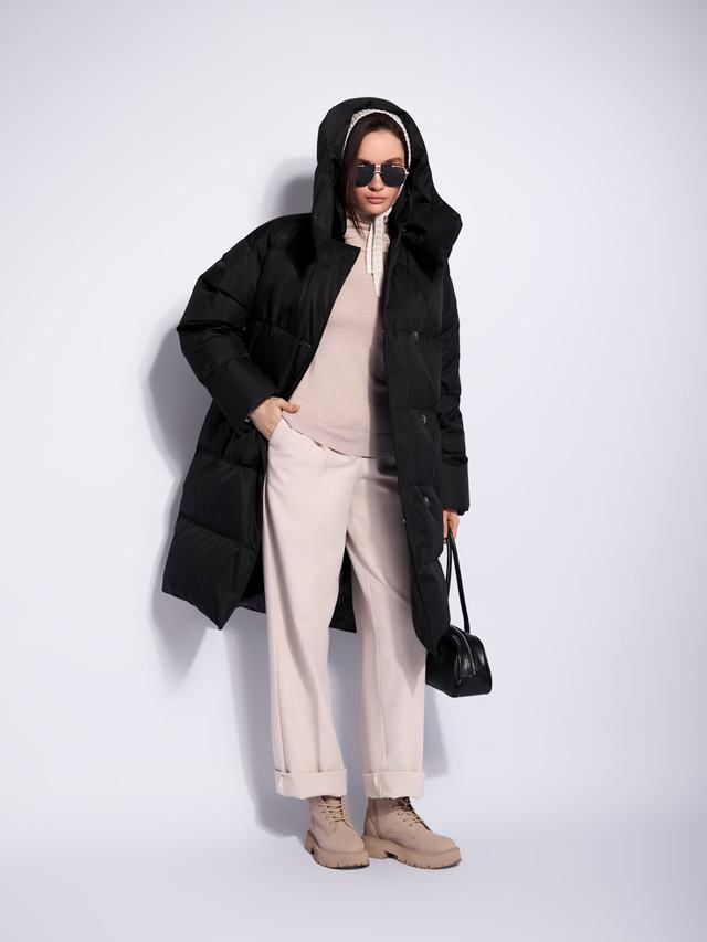 Пуховик: В211-110-61 В211-110-61 Черный 19-4007