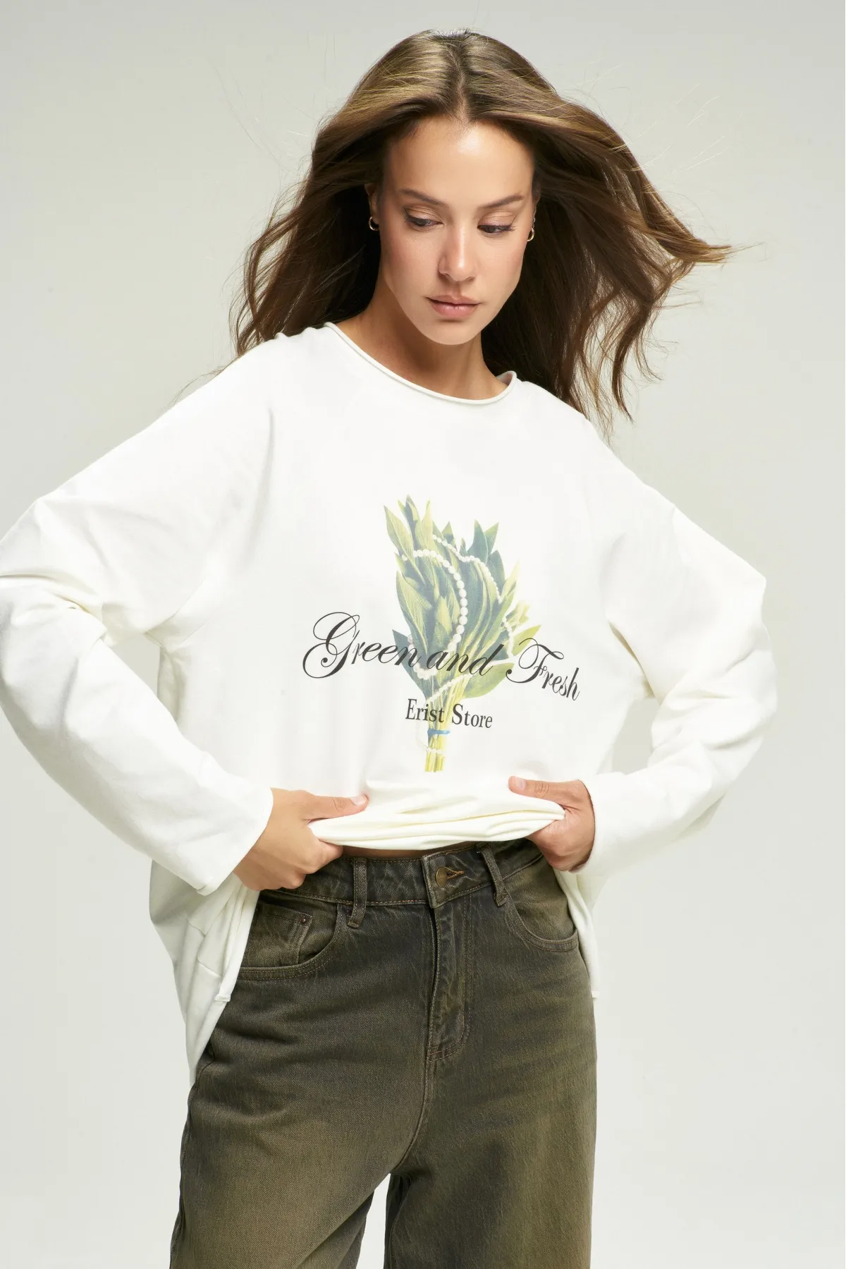 Лонгслив GREEN and FRESH White