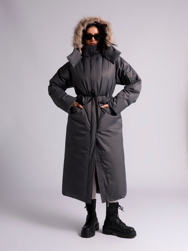 Ст.цена 30000р. Пуховик: В225-12-61 В225-12-61 Темно-серый 19-0201