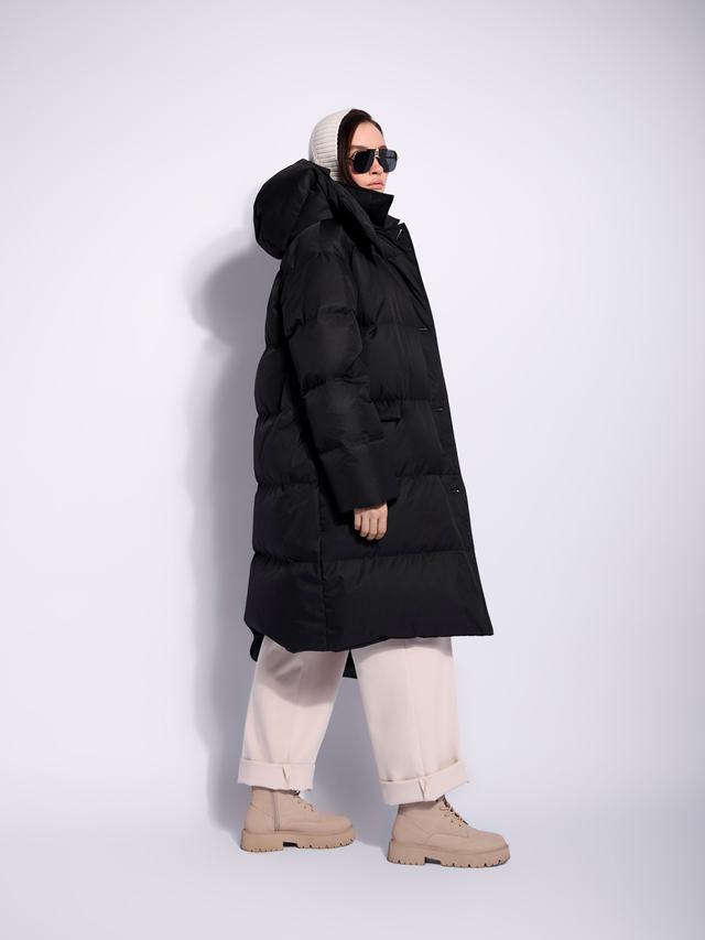 Пуховик: В211-110-61 В211-110-61 Черный 19-4007