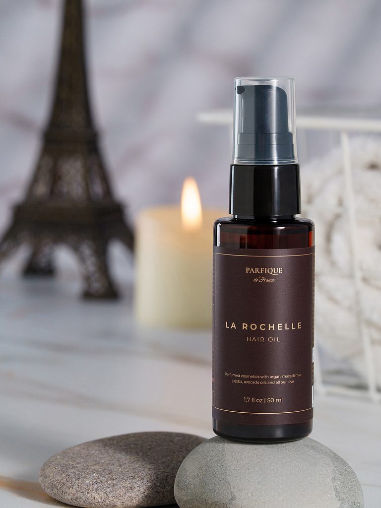 АКЦИЯ!! Несмываемое МАСЛО для ВОЛОС La Rochelle с ароматом по мотивам Lost Cherry от Tom Ford, 50 мл + фирменная коробка, открытка и резинка из шелка Армани.