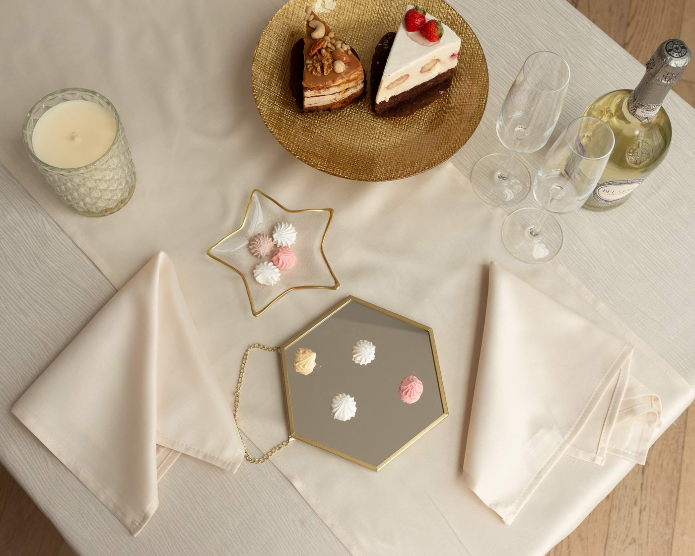 Серенити (беж) Набор Салфеток 40х40