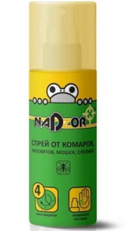 Спрей(100мл)Nadzor от комаров и мошек(36шт/м)