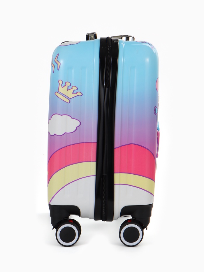УЦЕНКА Чемодан детский, 41 л, отдел на молнии, с принтом, розовый/разноцветный
