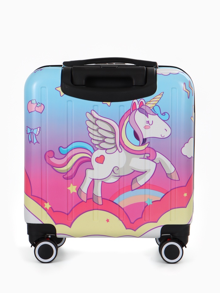 УЦЕНКА Чемодан детский, 41 л, отдел на молнии, с принтом, розовый/разноцветный