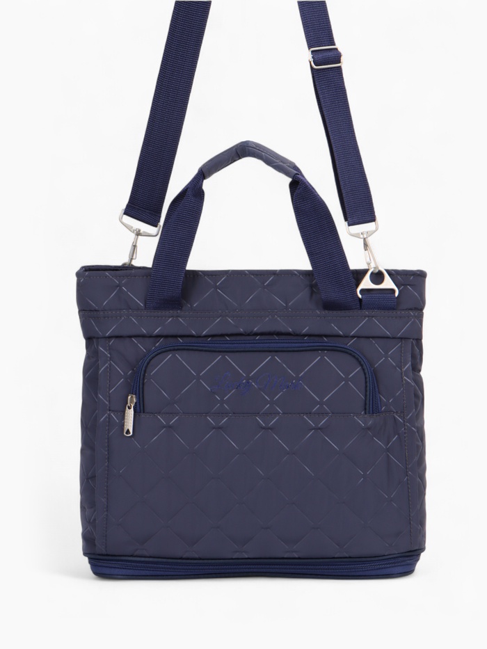 Сумка дорожная на молнии, с увеличением, наружный карман, длинный ремень, сиреневый