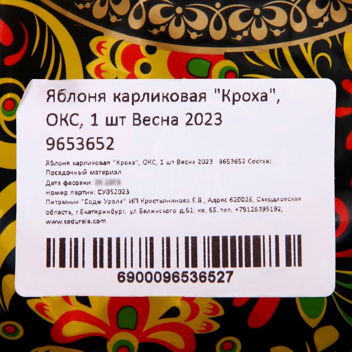 Саженец Яблоня кустовая ОКС Кроха, 1 шт, Осень 2025