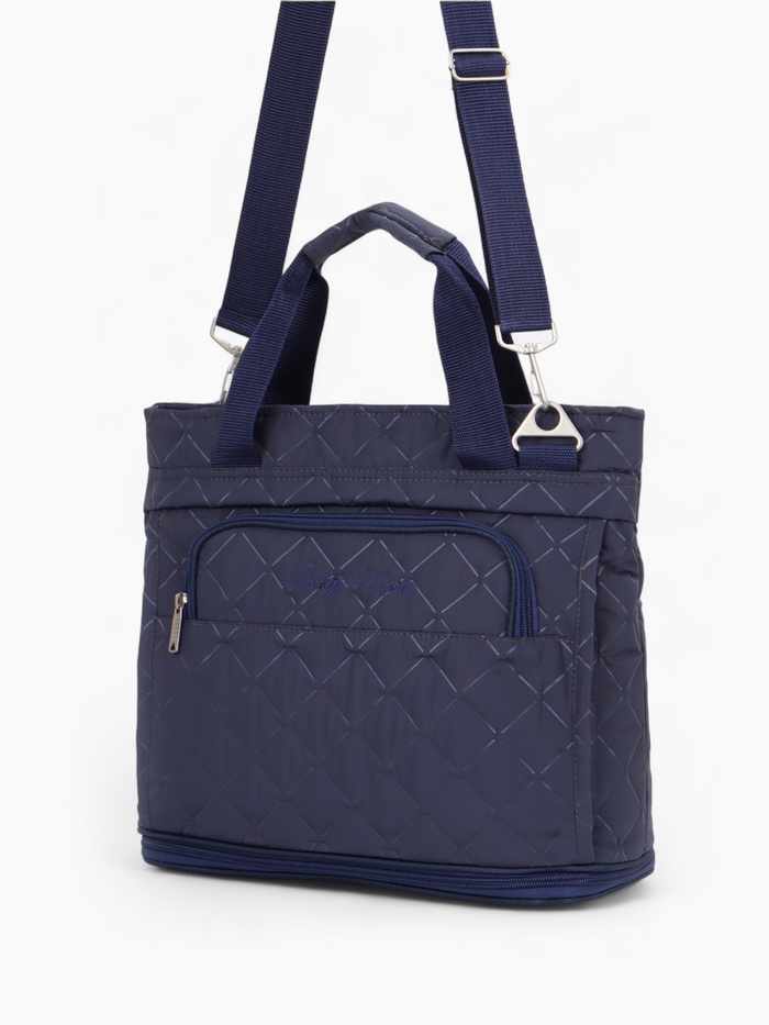 Сумка дорожная на молнии, с увеличением, наружный карман, длинный ремень, сиреневый