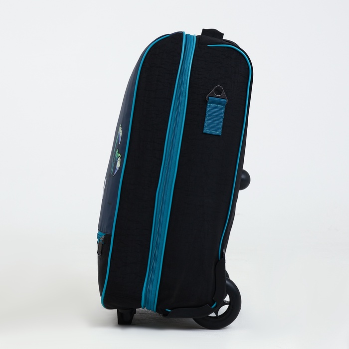 Чемодан детский 33 л (S) Sacvoyage, отдел на молнии, цвет чёрный/серый