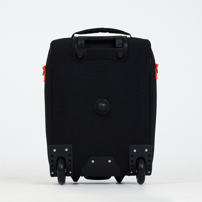 Чемодан детский на колёсах 32 л (S) Sacvoyage, на молнии, оранжевый/чёрный