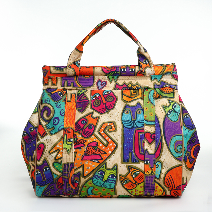 Сумка дорожная на молнии, наружный карман, длинный ремень, разноцветная