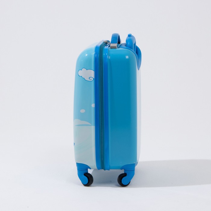 Чемодан детский 24 л (XS), отдел на молнии, цвет голубой