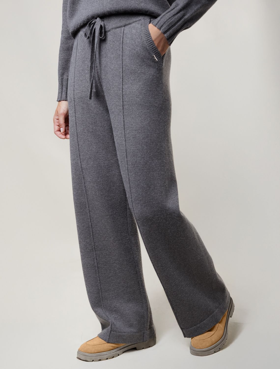 Прямые брюки из пряжи с кашемиром