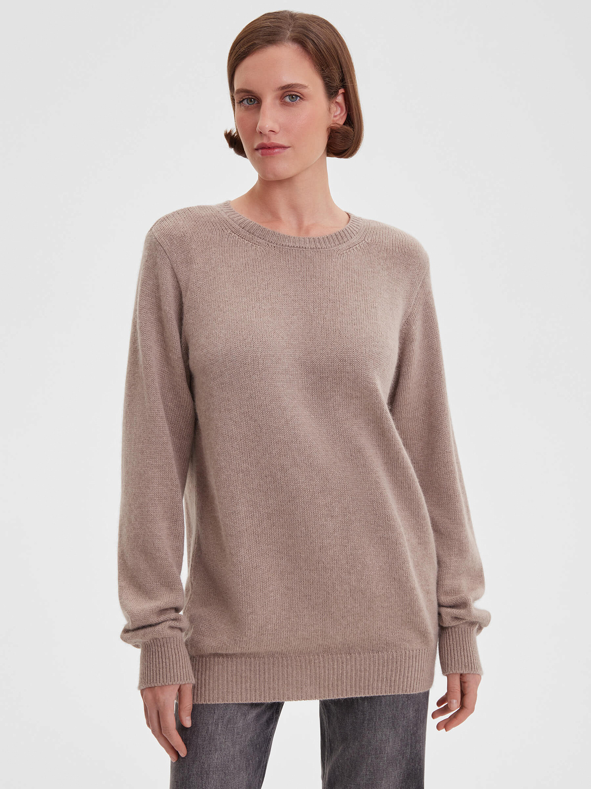 2954р3475рДжемпер удлиненный с ангорой, бежевый