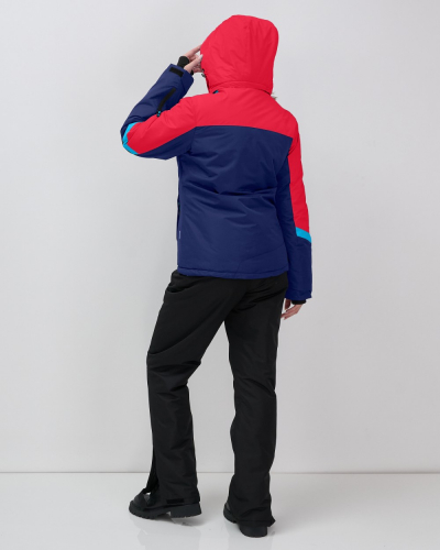 Горнолыжный костюм женский зимний красного цвета 02392Kr