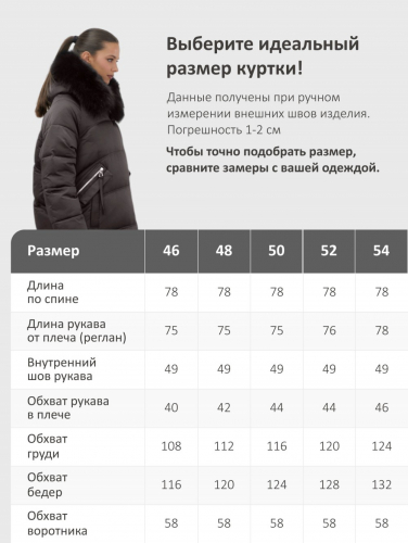 Куртка зимняя женская с мехом и капюшоном тренд темно-коричневого цвета 7737TK