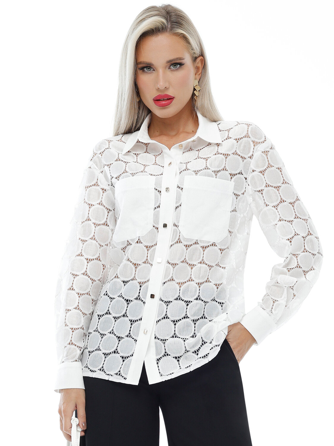 ст. цена2857руб.! DStrend Блузка Б-2274Белый