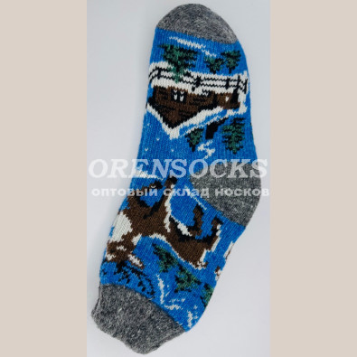 МУЖСКИЕ ТЕРМО-НОСКИ ВЯЗАНЫЕ ИЗ ШЕРСТИ, МАХРА С НАЧЕСОМ AXTEKC