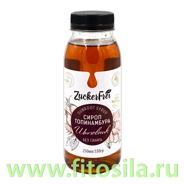 Сироп из Топинамбура натуральный (шиповник) без сахара 250мл
