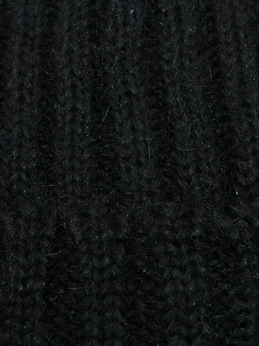 Шапка зимняя женская Жизель (Цвет черный), размер 56-58, шерсть 50%, мохер 30%