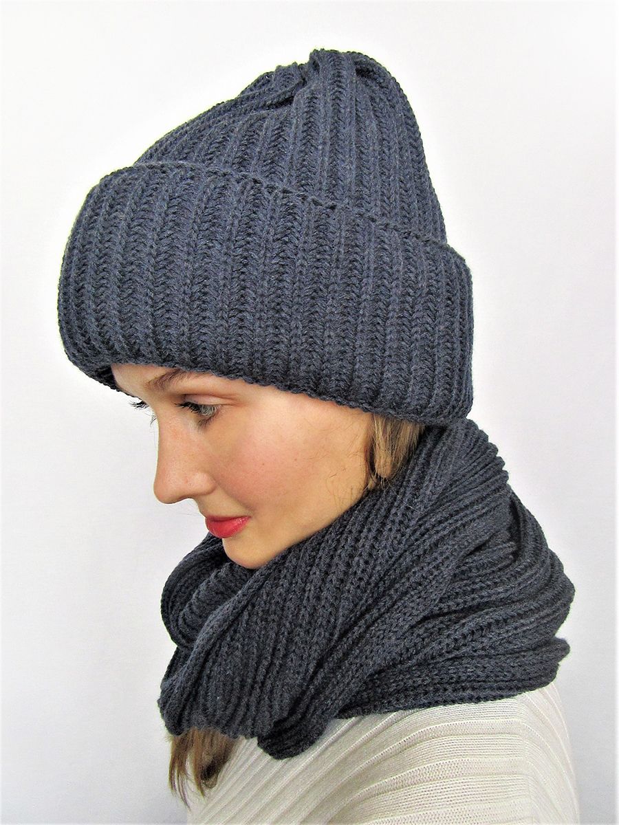 Снуд восьмерка женский Гелла (Цвет джинс), Один размер