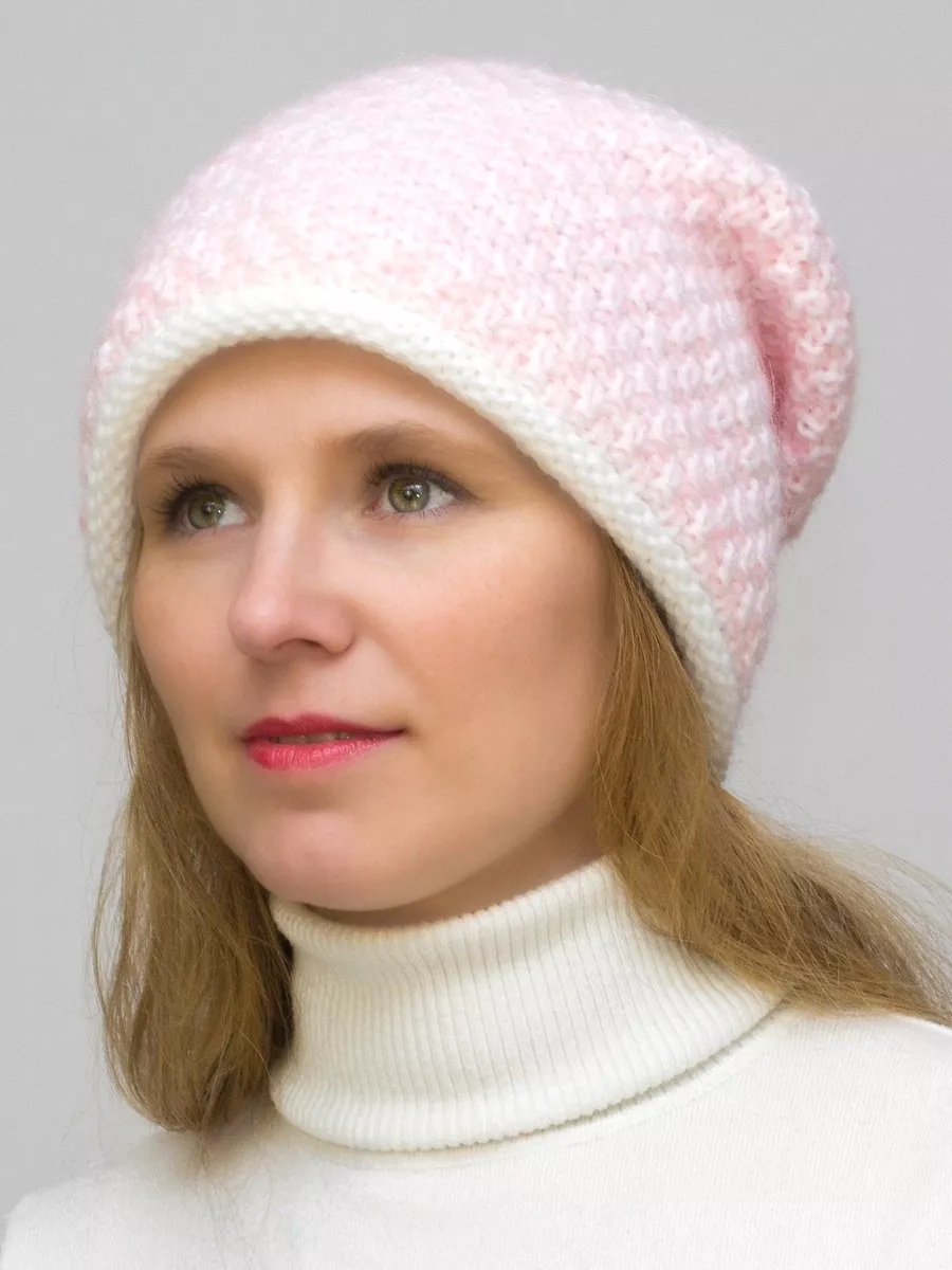 Шапка зимняя женская Даяна (Цвет светло-розовый), размер 56-58, шерсть 50%