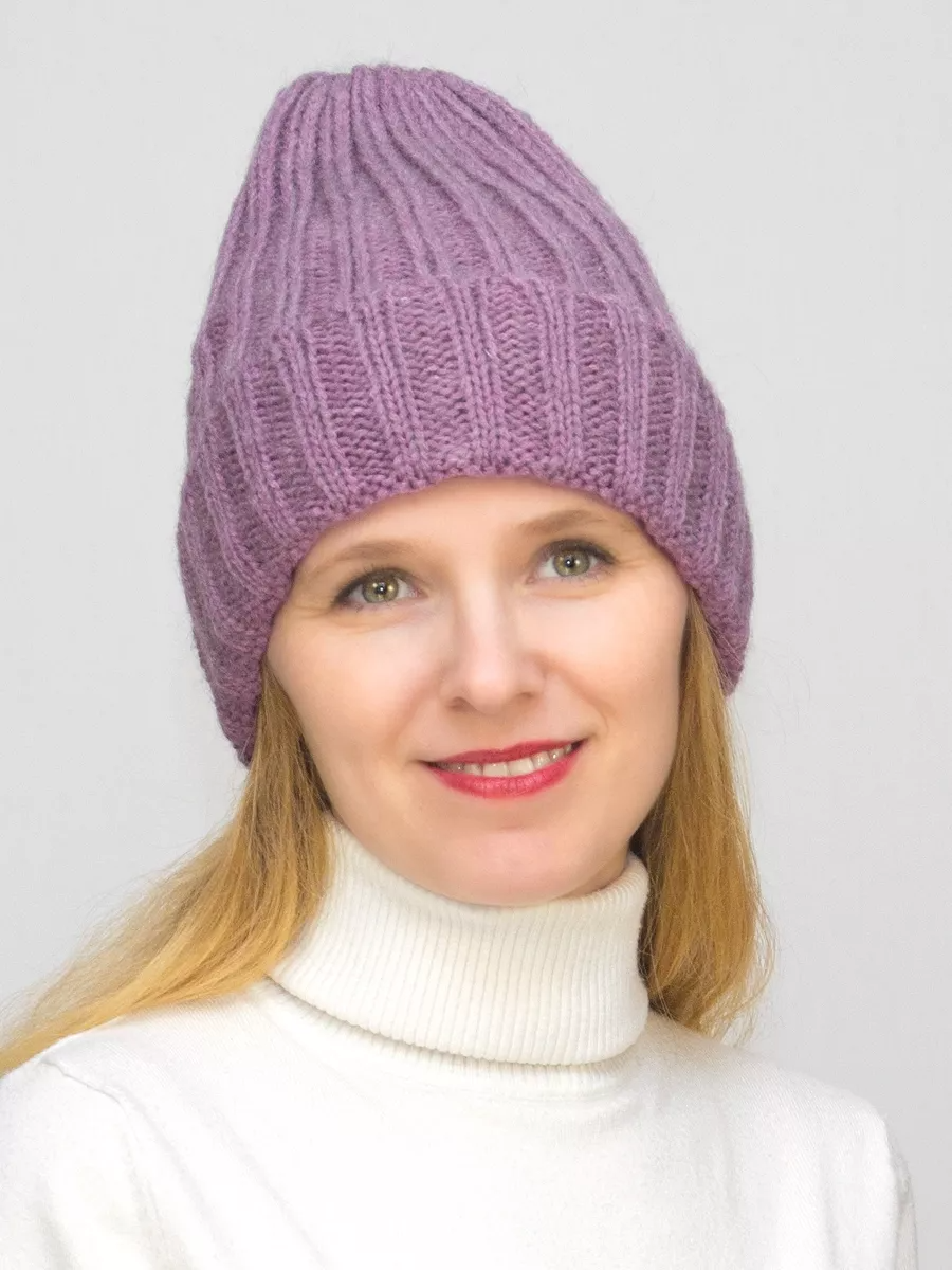 Шапка зимняя женская Жизель (Цвет светлая фуксия), размер 56-58, мохер 50%