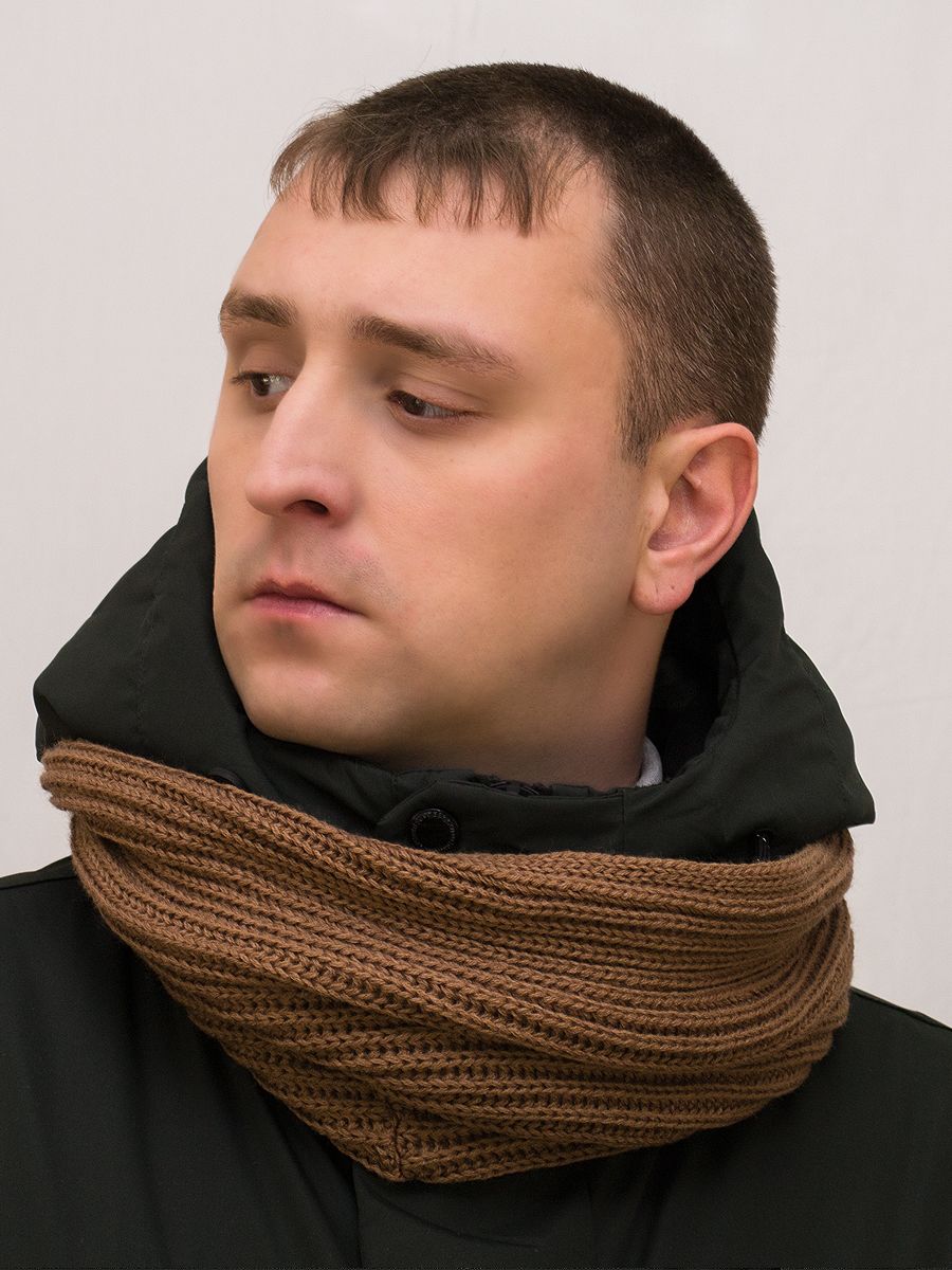 Снуд восьмерка Гелиос (Цвет коричневый), Один размер