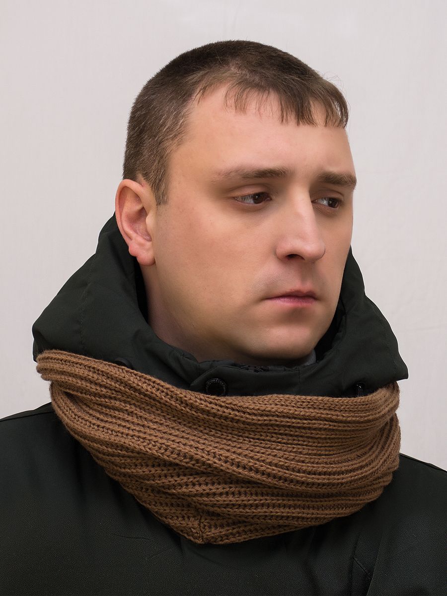 Снуд восьмерка Гелиос (Цвет коричневый), Один размер