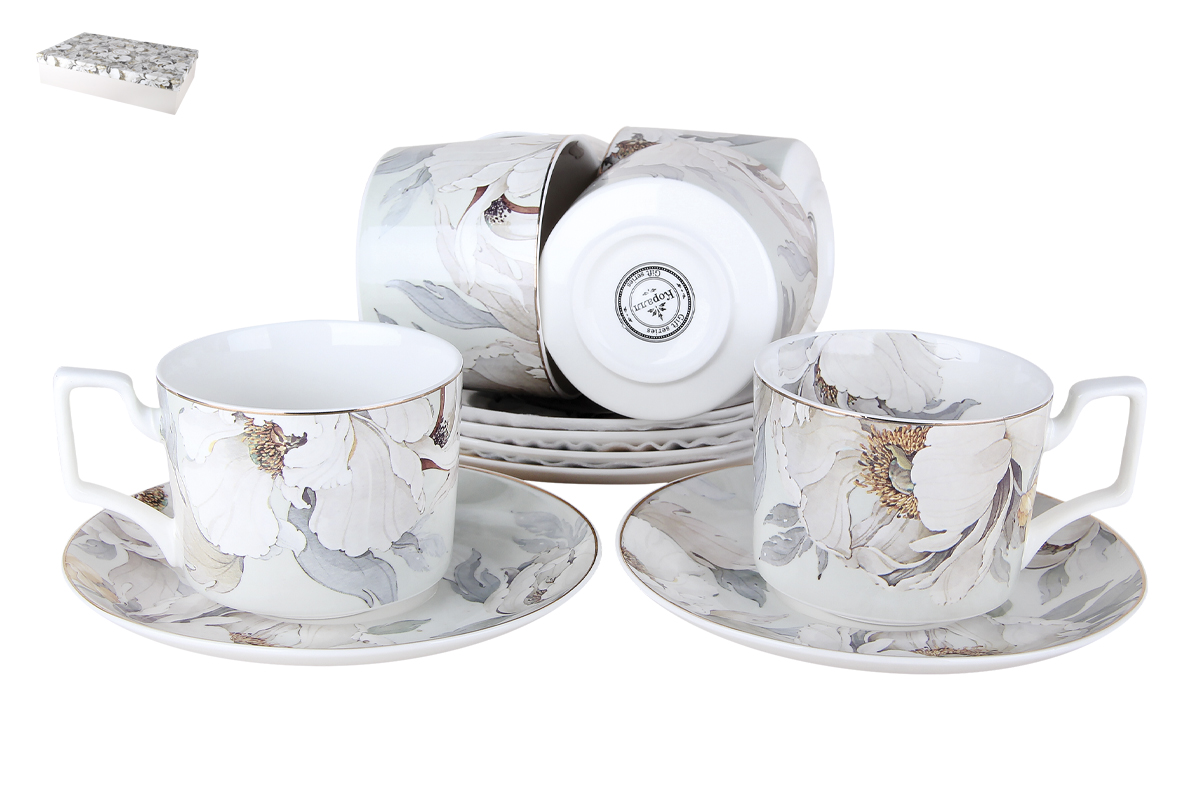 Набор чайный 6/12 Light flower 230мл п/уп