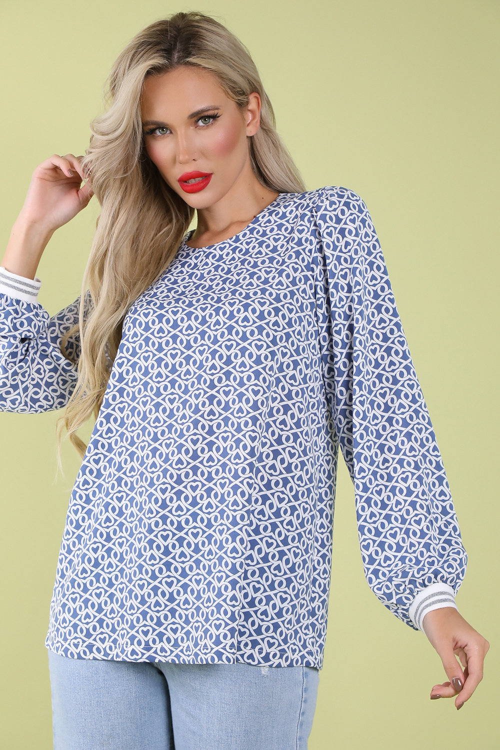 СТ. ЦЕНА 1160 руб//Блузон Фэнтази (ниагара)