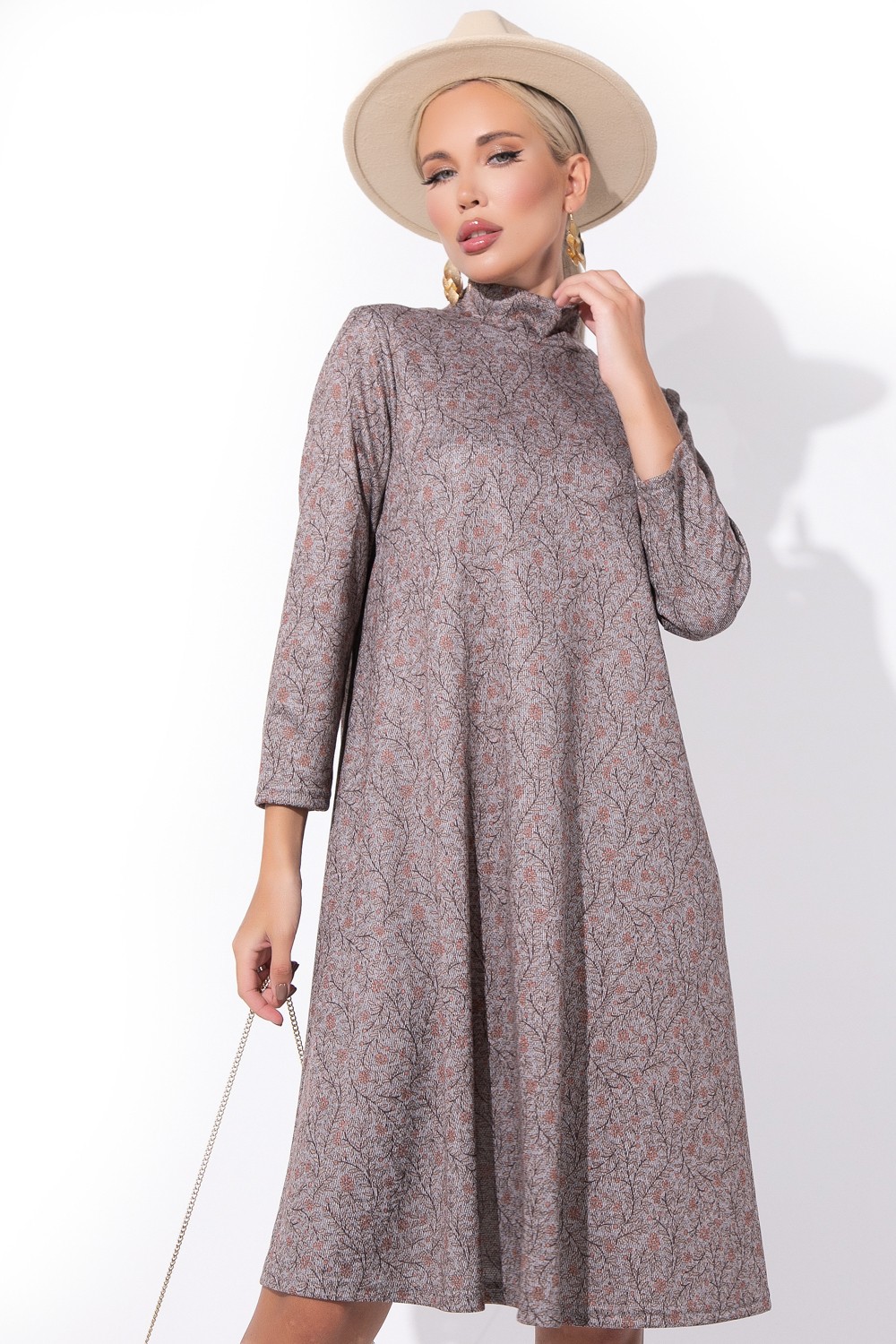 СТ. ЦЕНА 1340 руб//Платье Наступит завтра (мокко)