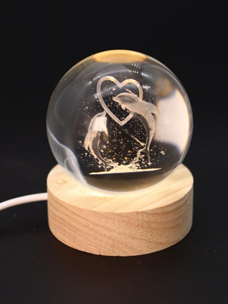 Ночник 3D iLikeGift «Dolphins» (6 см)