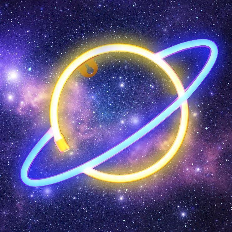 Неоновый подвесной ночник «Planet», USB, свечение mix (35х13 см)