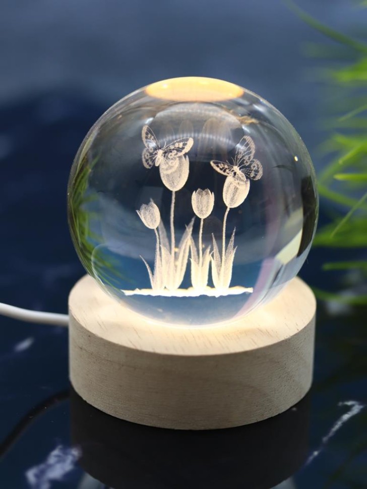 Ночник 3D iLikeGift «Tulips» (6 см)