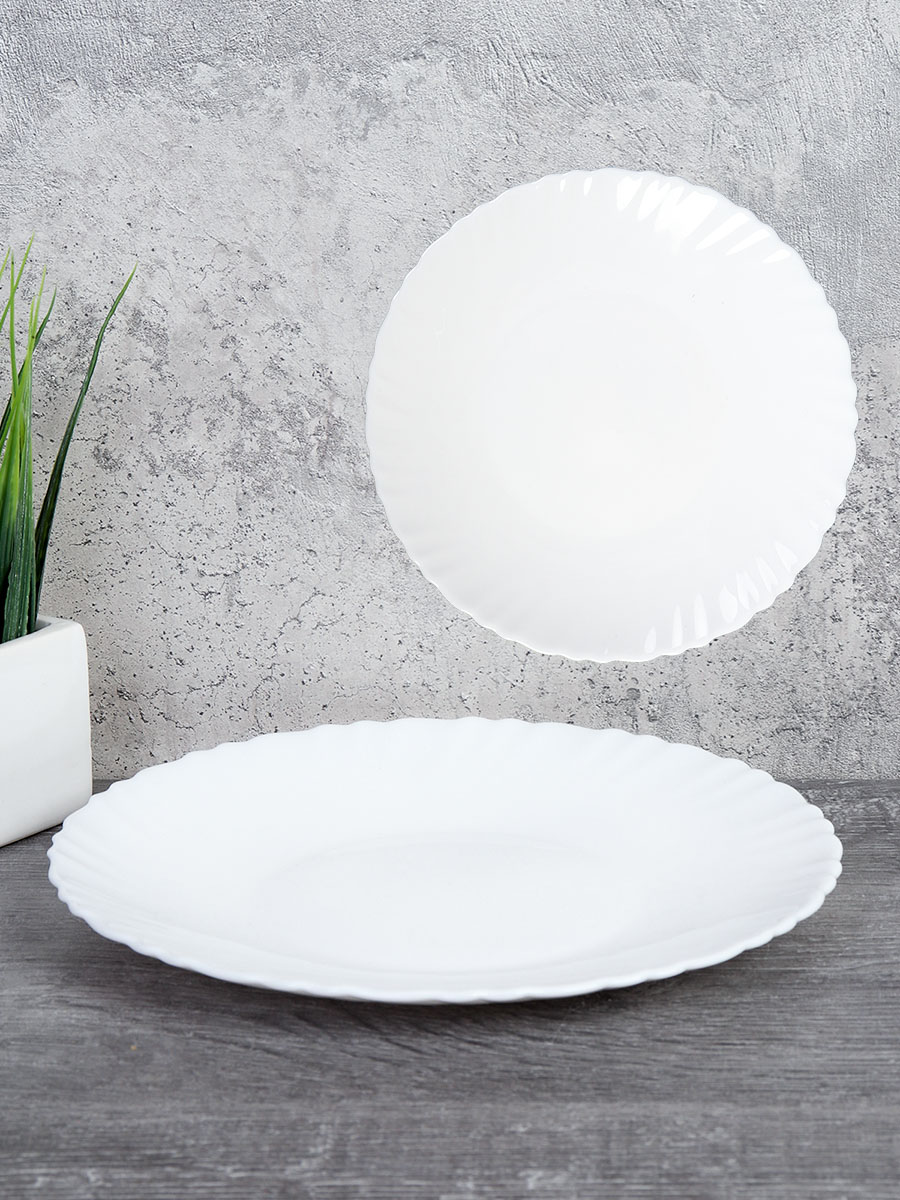 Тарелка плоская 203 мм десертная Классика белая / LHP-80 WHITE /уп 6/48/