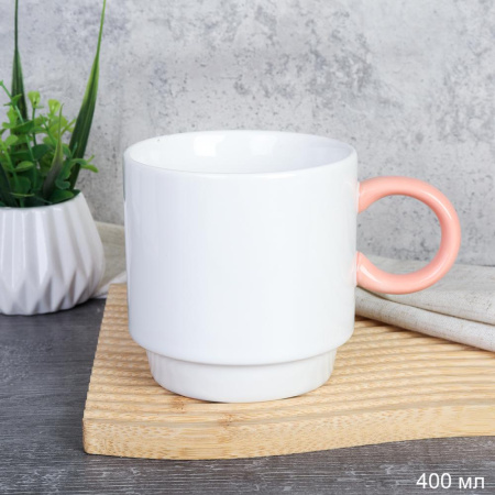 Кружка 400 мл Классика белая / GRL-4052 /уп 30/