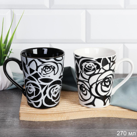 Кружка 270 мл Орнамент Цветы / R-967 /уп 48/ микс 2