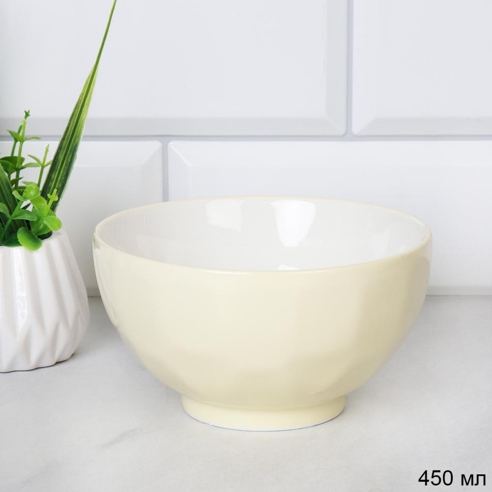 Салатник на ножке 450 мл / GR-12 /уп 32/ лимонный