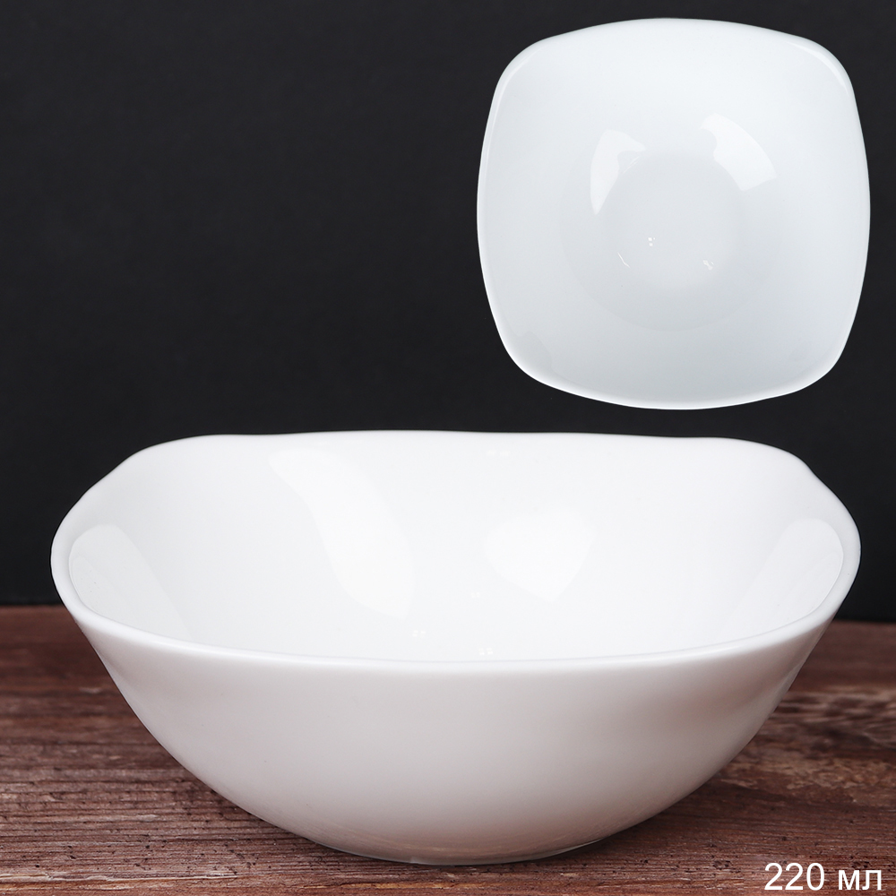 Салатник квадратный 220 мл 140 мм белый / NFW55T (White) /уп 6/72/