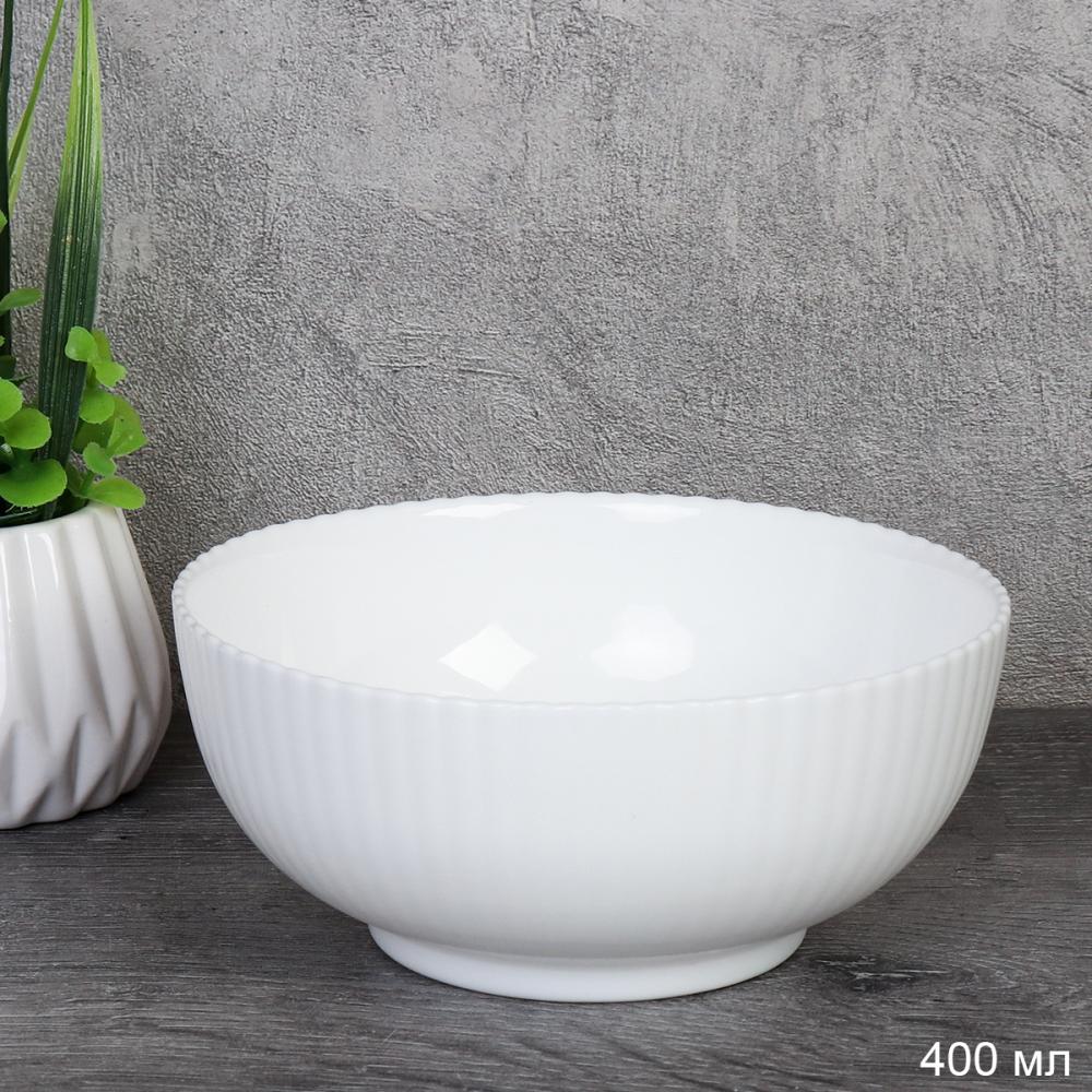 Салатник 400 мл 127 мм Вертикаль тарелка глубокая / FLSLTW50 (WHITE) /уп 6/72/