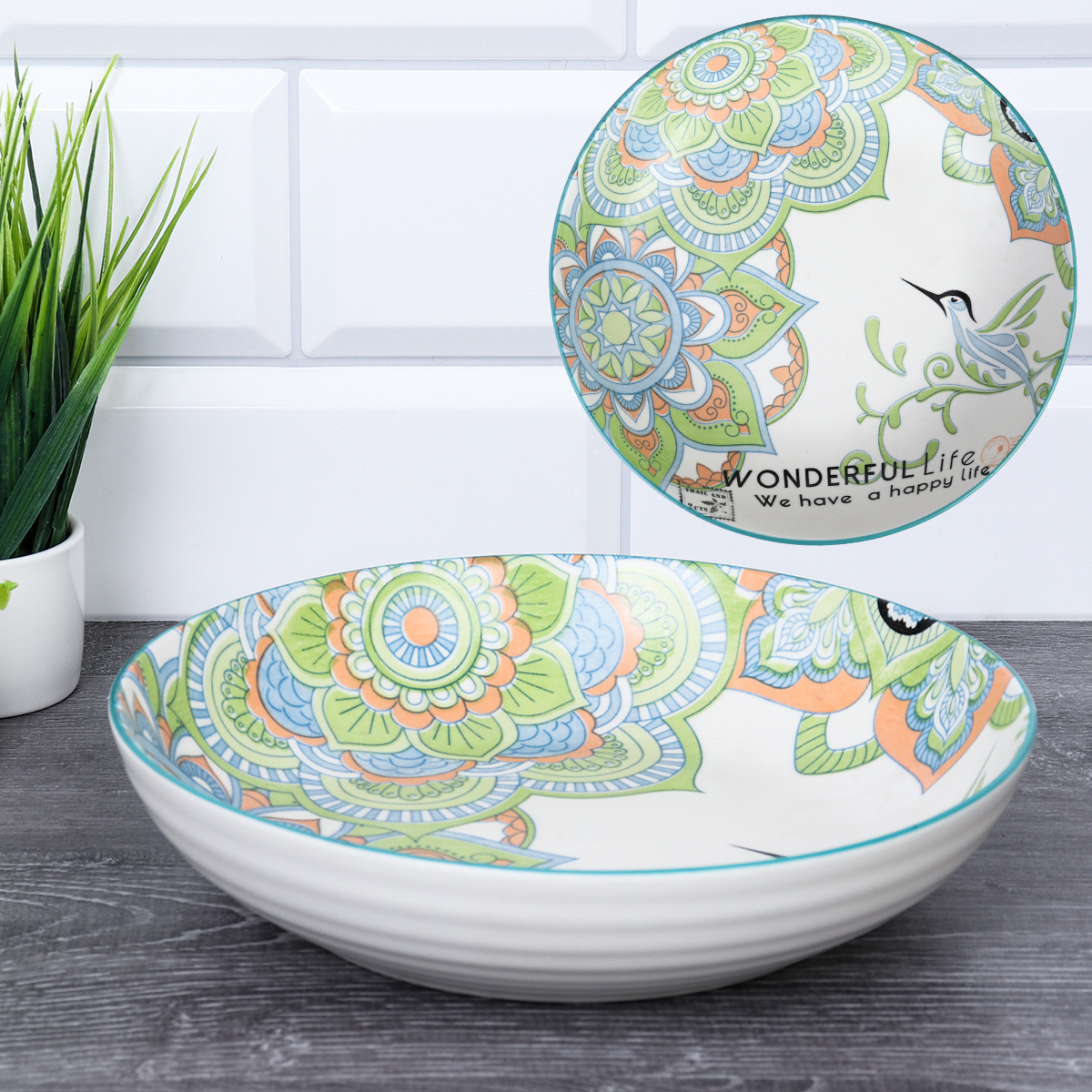 Салатник 950 мл / SC-101 /уп 48/ Тарелка суповая