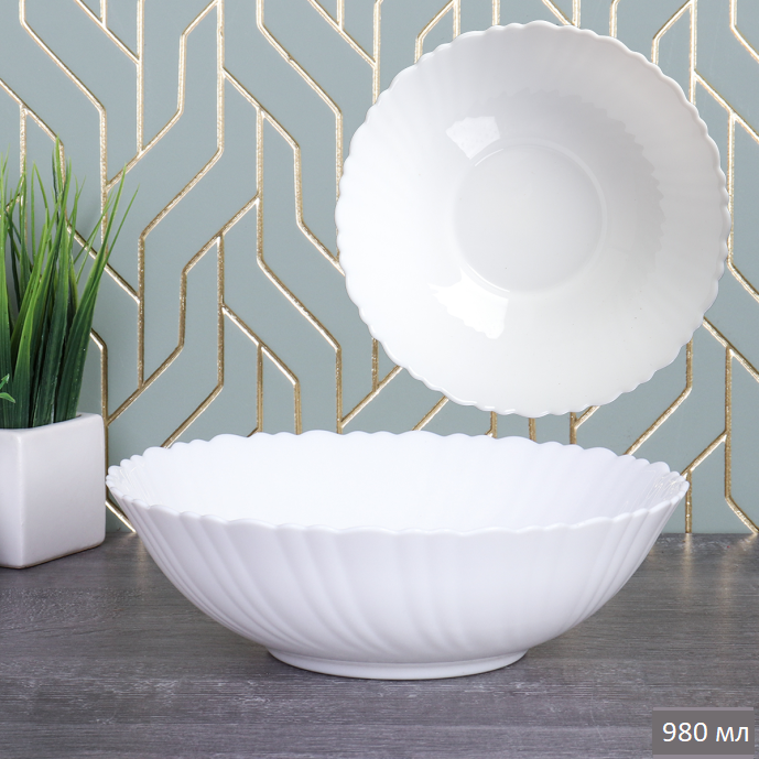 Салатник 1100 мл 200 мм Классика белый / TW-80XN (WHITE) /уп 32/84120