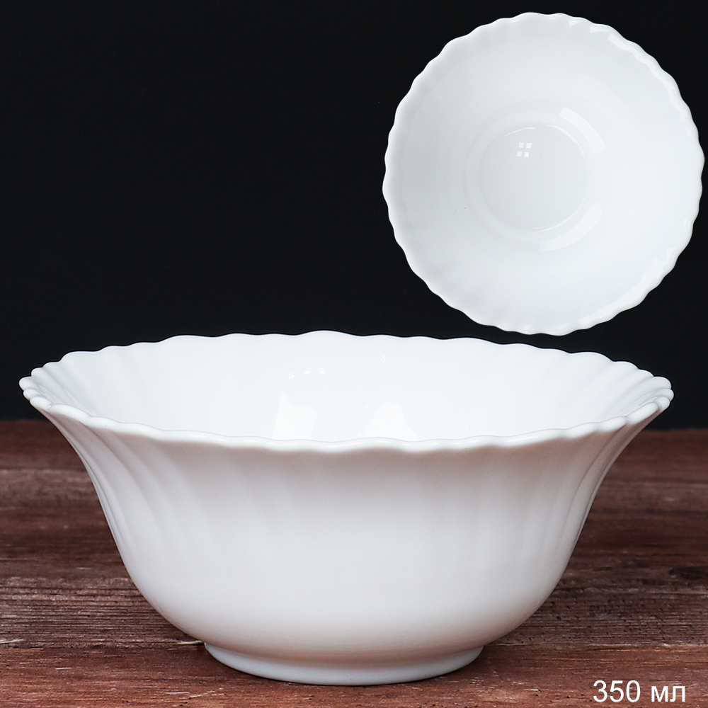 Салатник 350 мл 130 мм Тюльпан белый NHW50T (WHITE) (уп72)